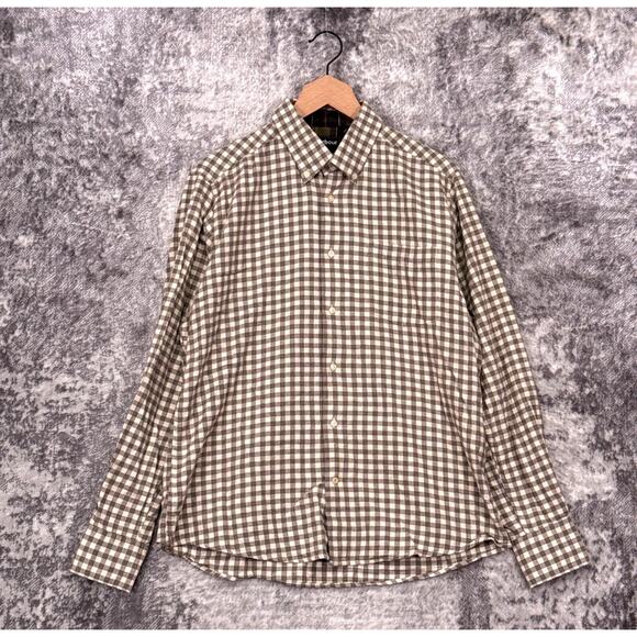 Barbour Other - Barbour Shirt Medium Mens Tailored Fit Flannel Gingham Check Long Sleeve